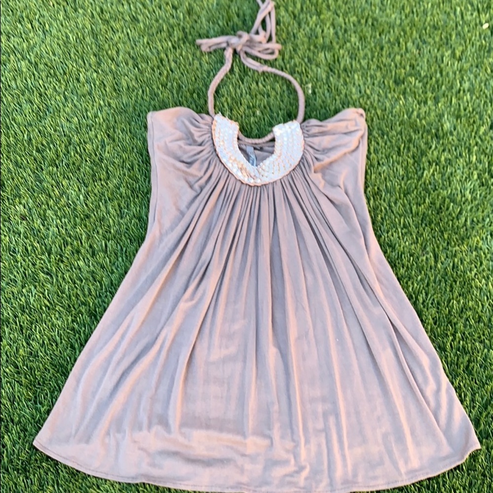 Tube top shirt with neck strap